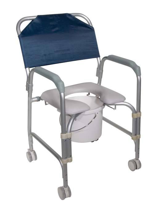 Drive Medical Aluminum Shower Chair & Commode with Casters (11114KD-1) product photo