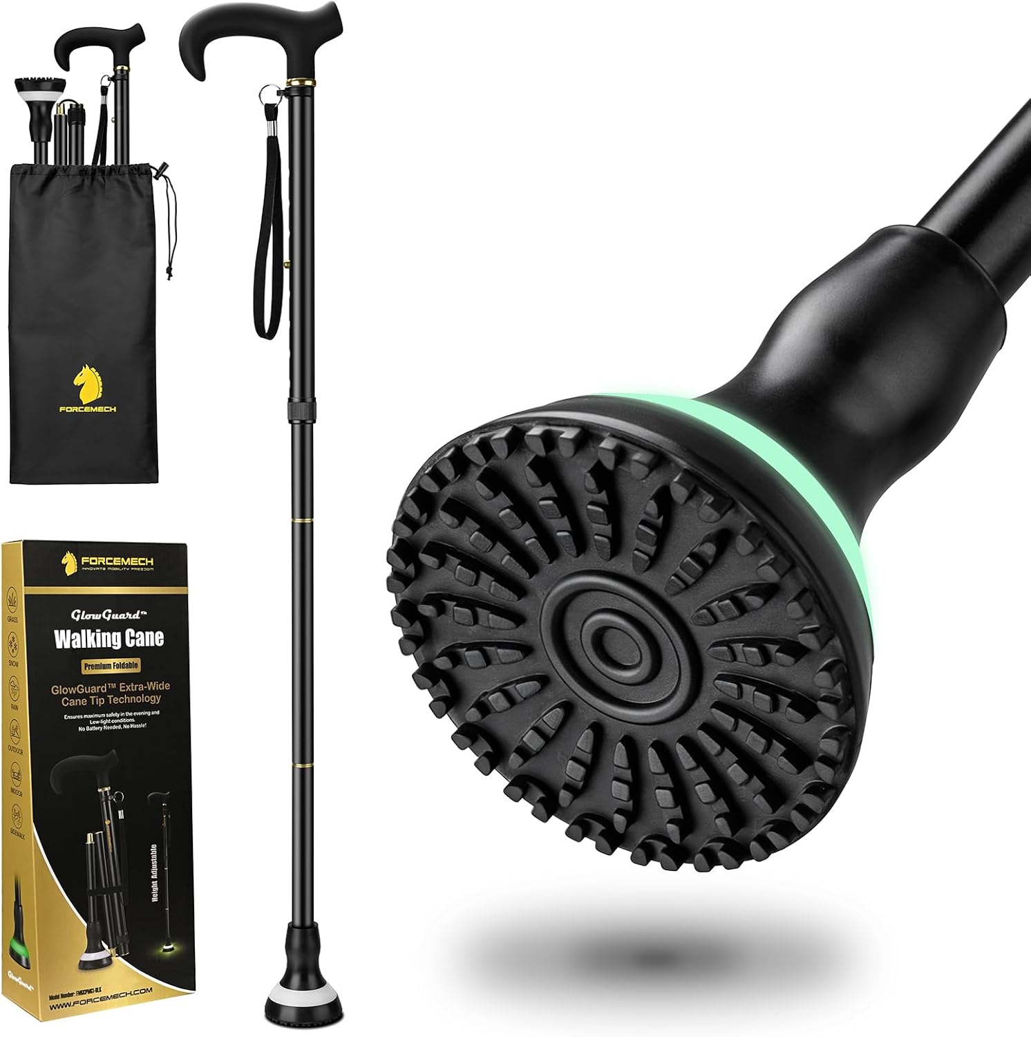 Forcemech GlowGuard Walking Cane product photo